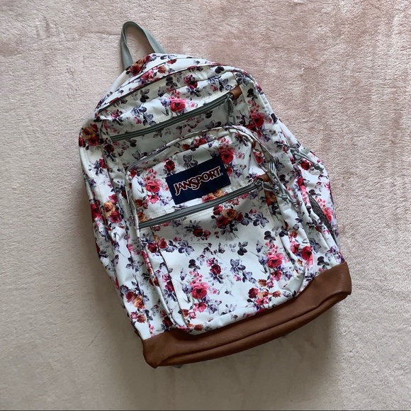jansport cool student backpack floral